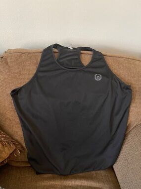 Black Women’s Performance Tank Top with Subtle Logo